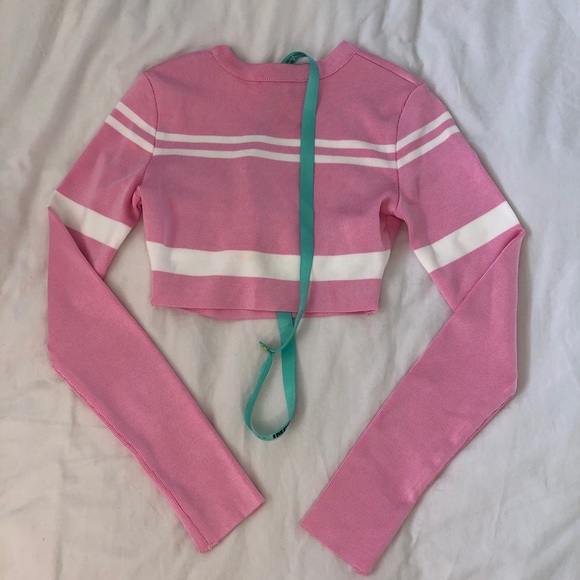 Misstress Rocks Pink Crop Longsleeve - Picture 3 of 4
